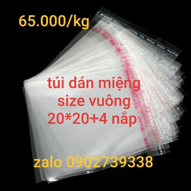 Túi dán miệng size 20*22+4
