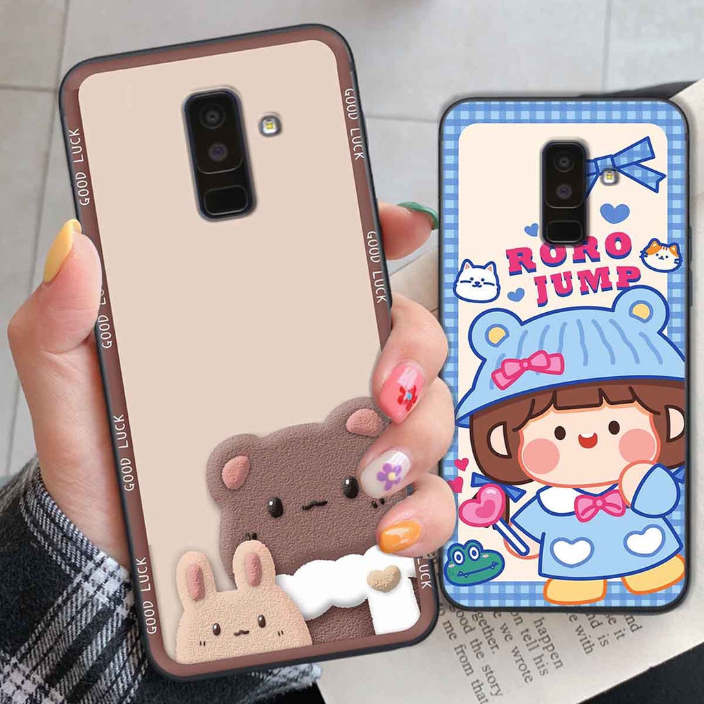 Ốp Samsung J8 bear brick, gấu đáng yêu, dễ thương