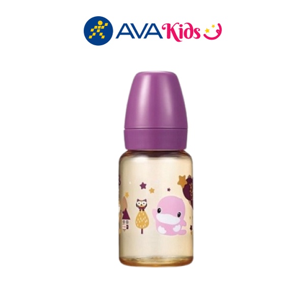 Bình sữa KuKu nhựa PPSU KU5854 cổ nhỏ - màu ngẫu nhiên