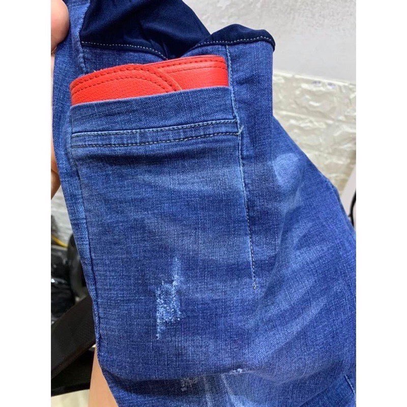 Quần Bò Bầu, Quần Jeans Bầu Hàng Mềm Đẹp Loại 1, có đáp bụng chun chỉnh, xước
