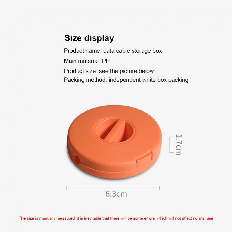 Bộ cuộn dây cáp USB nhỏ tròn di động có thể xoay được
