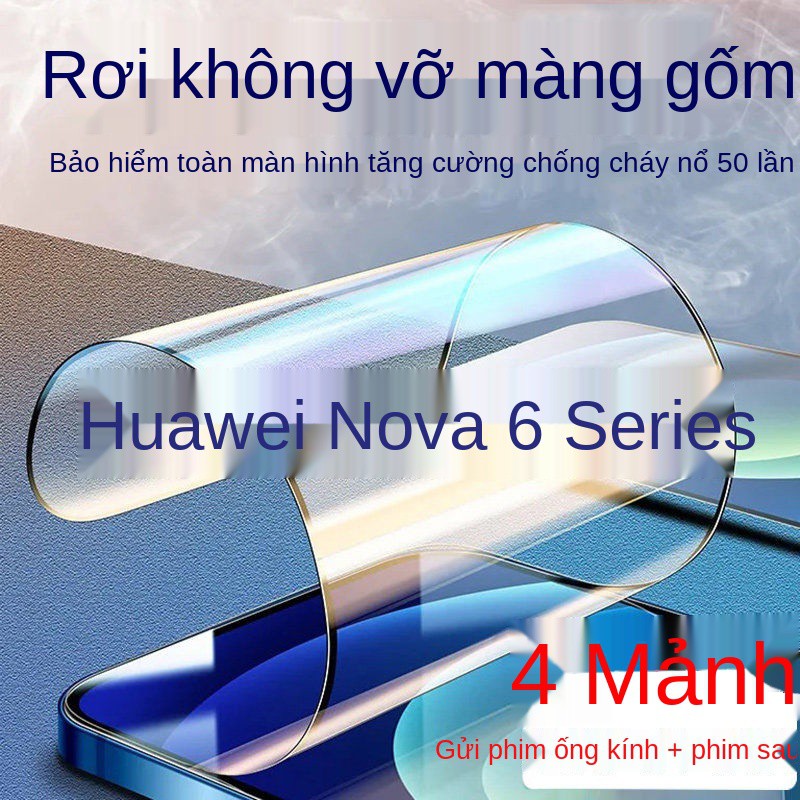 Dán phim cường lực Huawei nova6 ceramic toàn màn hình dán film điện thoại nova6se nguyên bản màng bảo vệ độ nét cao chốn