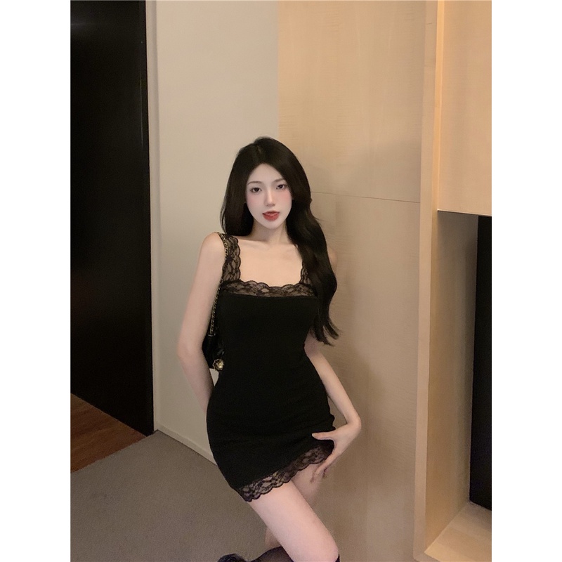Đầm Hai Dây Ôm Dáng Phối Ren Phong Cách Trung Hoa Thời Trang Mùa Hè Mới
