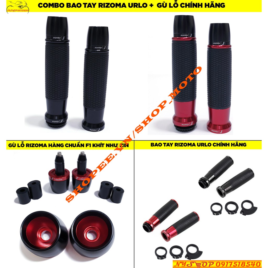 TD747 Tay nắm, bao tay rizoma urlo + gù lỗ Rizoma hàng loại 1 cam kết đẹp Sechu-4217