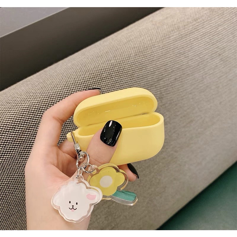 Vỏ case vàng mix bảo vệ bao đựng tai nghe airpods 1 2 - Ốp airpods chống va đập, chống bẩn, kèm móc khoá như hình