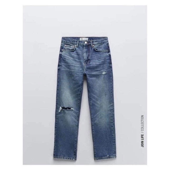 **ZARA** Jeans lưng cao newtag sz 34 và 36