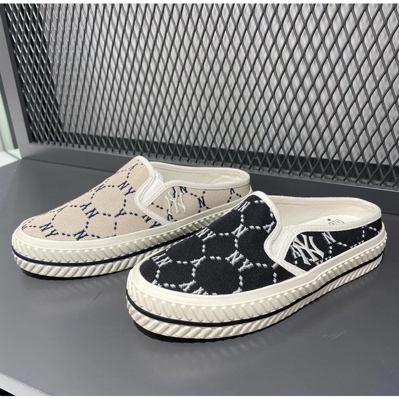 Giày MLB Mule Dia Monogram full box tag chính hãng