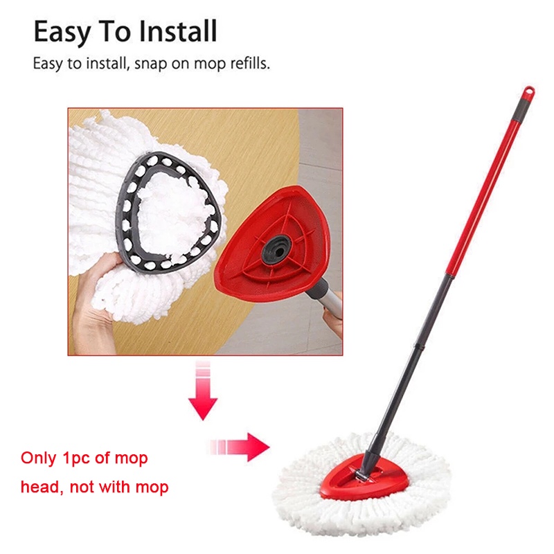 Giẻ Lau Nhà Cotton Xoay 360 Độ Thay Thế Tiện Dụng Cho Gia Đình
