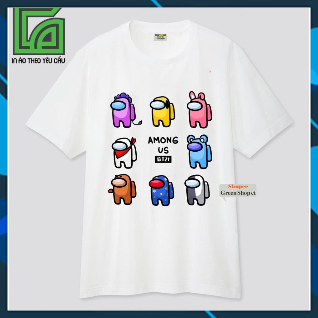 DEAL HOT- Áo Thun Among Us BT21 Vải Cotton Thái 4 Chiều S122