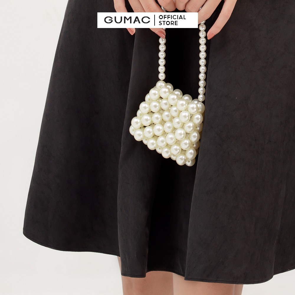 [Mã WABRG208 giảm 10% tối đa 50k đơn từ 250k] Đầm xòe nữ phối yếm thêu GUMAC phong cách thanh lịch, sang trọng DB395 | BigBuy360 - bigbuy360.vn