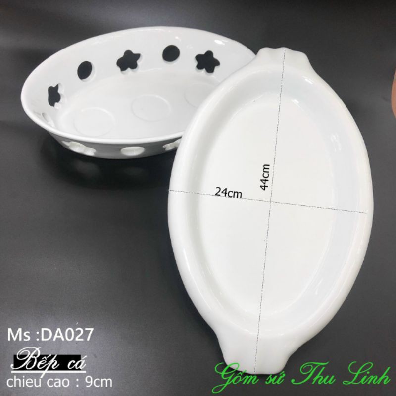 Bếp cá siêu tiện lợi. Hàng sứ Bát Tràng