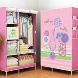 Tủ vải quần áo 3D 2buồng 6ngăn