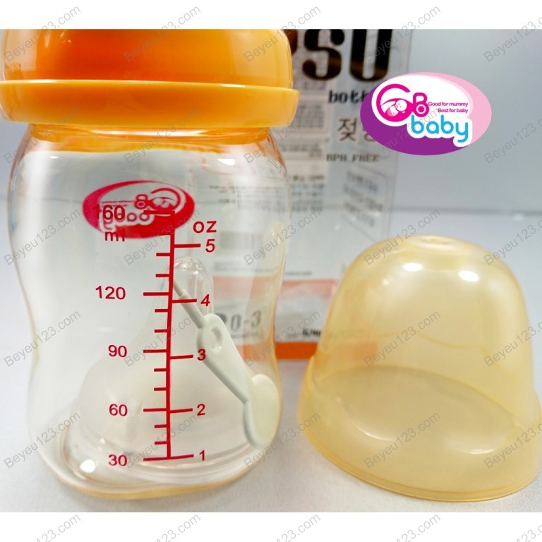 (90ml / 160ml / 280ml) Bình sữa cổ rộng cao cấp PPSU GB BABY (Công nghệ Hàn Quốc)