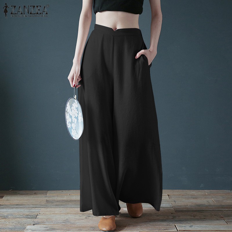 Quần Dài Ống Rộng Lưng Thun Thời Trang Cho Nữ | BigBuy360 - bigbuy360.vn