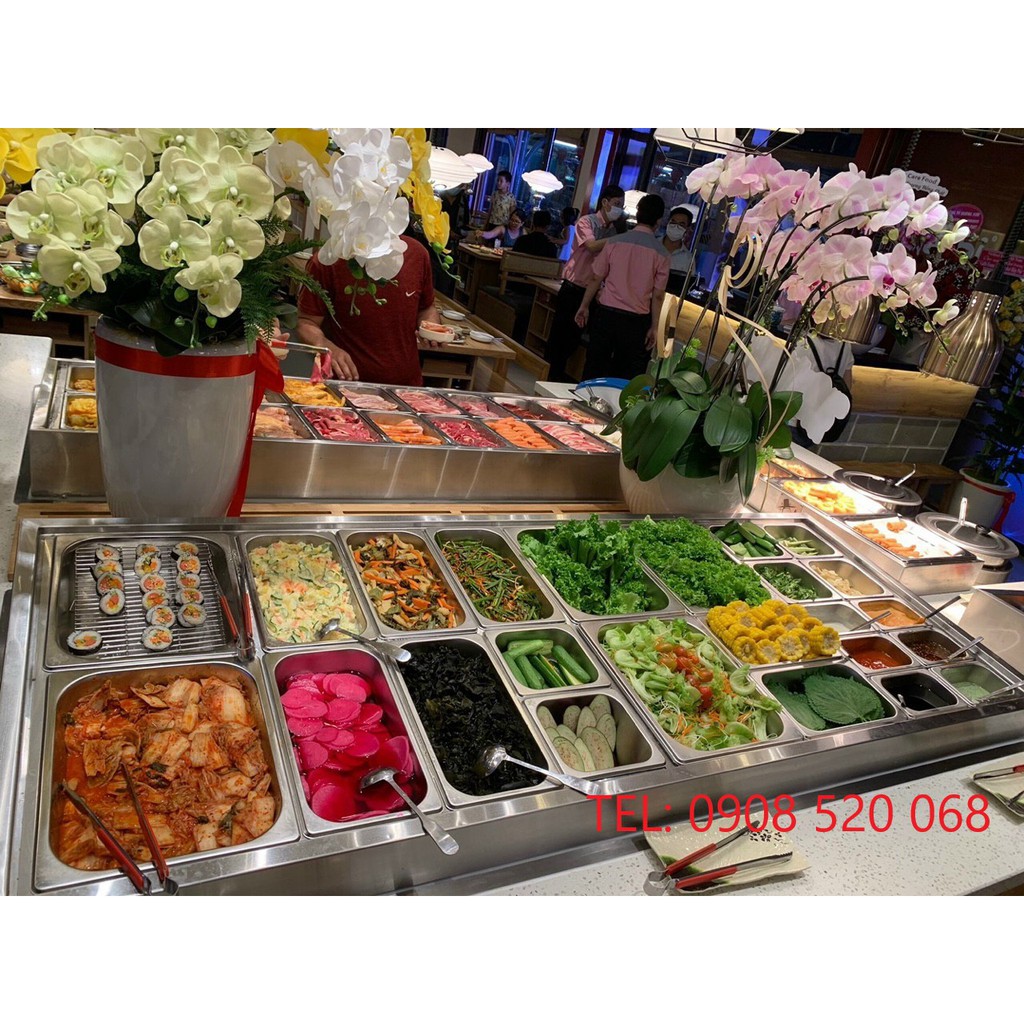 Quầy lạnh đựng thức ăn buffet