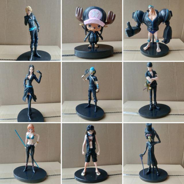 [18CM] COMBO SET 9 NHÂN VẬT TRONG ONE PIECE  LUFFY ZORO SANJI NAMI NICO ROBIN CHOPPER FRANKY USopp Brook bộ mô hình