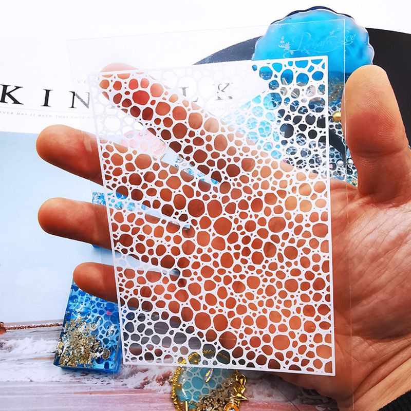 Khuôn họa tiết mẫu nước màu trắng bằng nhựa epoxy uv resin thiết kế trang trí cho trang sức thủ công DIY