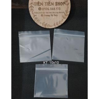 100 gam túi zip chỉ trắng hàng dầy kt 10cm x 10cm