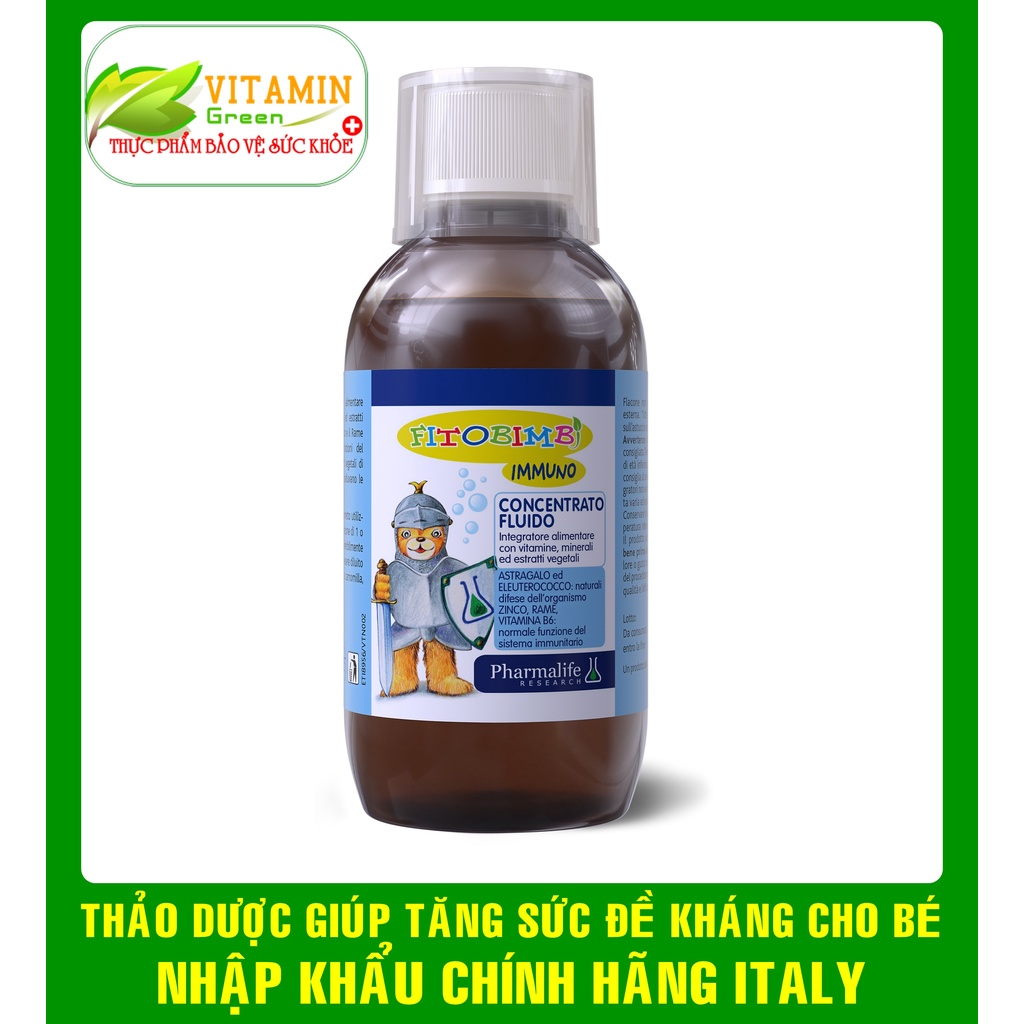 FITOBIMBI IMMUNO GIÚP TĂNG SỨC ĐỀ KHÁNG, TĂNG CƯỜNG MIỄN DỊCH CHO BÉ | NHẬP KHẨU CHÍNH HÃNG ITALY