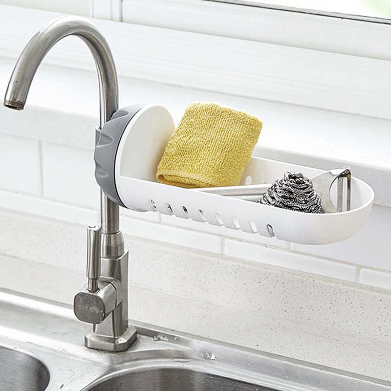 Giá đỡ gắn vòi nước ở bồn rửa chén không cần khoan đa năng tiện dụng cho gia đình