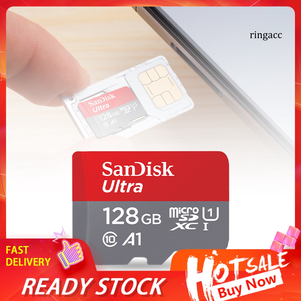 Thẻ Nhớ Sandisk 64gb / 128gb / 256gb / 512gb Tf / Sd Siêu Mỏng Chống Thấm Nước Cho Máy Ảnh