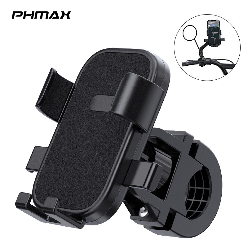 Giá đỡ điện thoại PHMAX có thể xoay 360° và điều chỉnh cho xe máy