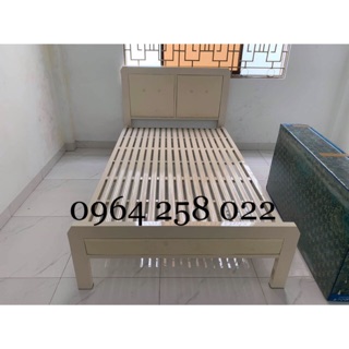 Giường sắt khung hộp ngang 1m2 dài 2m