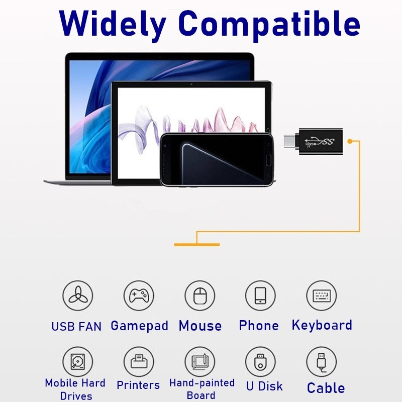 Đầu Chuyển Đổi OTG Type C Sang USB Cho Macbook Samsung S21 Huawei