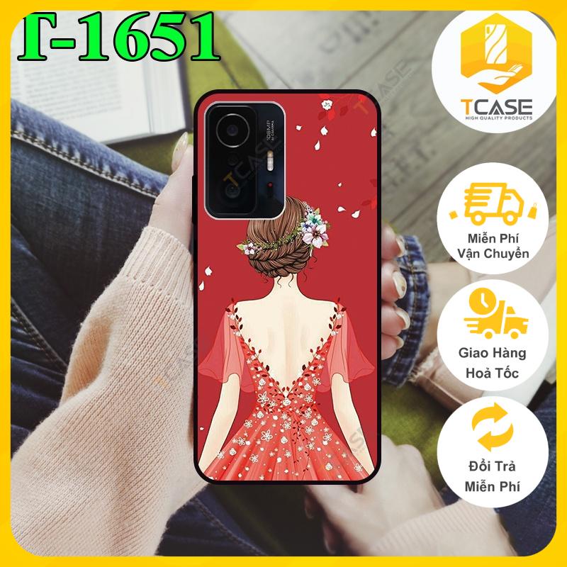 Ốp lưng nhám chống sốc in hình dành cho Xiaomi 11T in hình cô gái