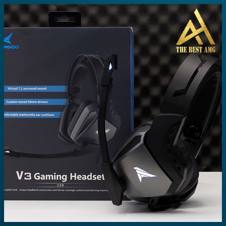Tai Nghe Headphone Gaming Đèn LED Có Mic DURGOD V3 7.1 Âm Thanh Giả Lập Tai Nghe Nhạc Máy Vi Tính PC Laptop Có Dây