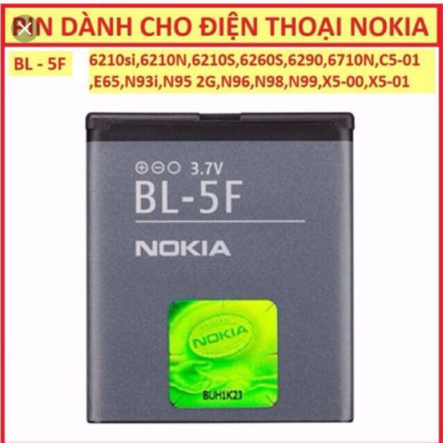 Pin Nokia BL-5F xịn có bảo hành