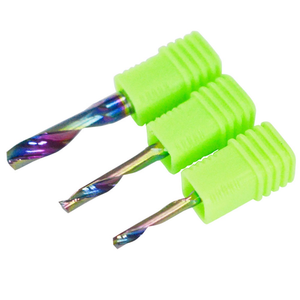 Vsharp Mũi Cắt Xoắn Ốc 3.175mm 1f dlc Phủ Nhôm cnc Chuyên Dụng