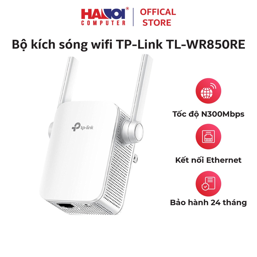 Bộ kích sóng wifi TP-Link TL-WA855RE Tốc độ N300Mbps, kết nối nhanh chóng, tiết kiệm điện