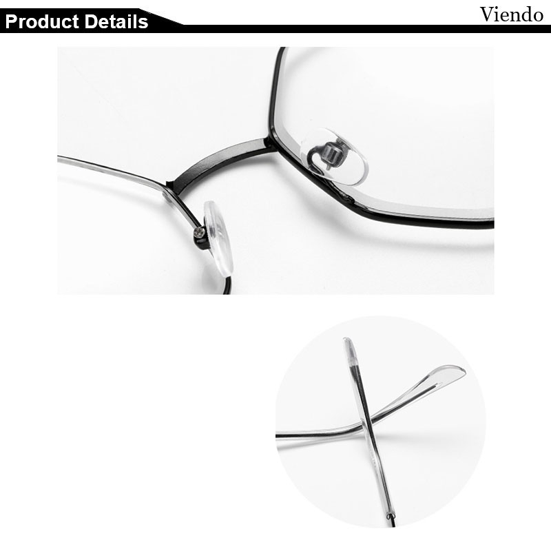 Gọng kính cận nam nữ VIENDO đa giác Hàn quốc thời trang kính cận có độ-1.0~-4.0