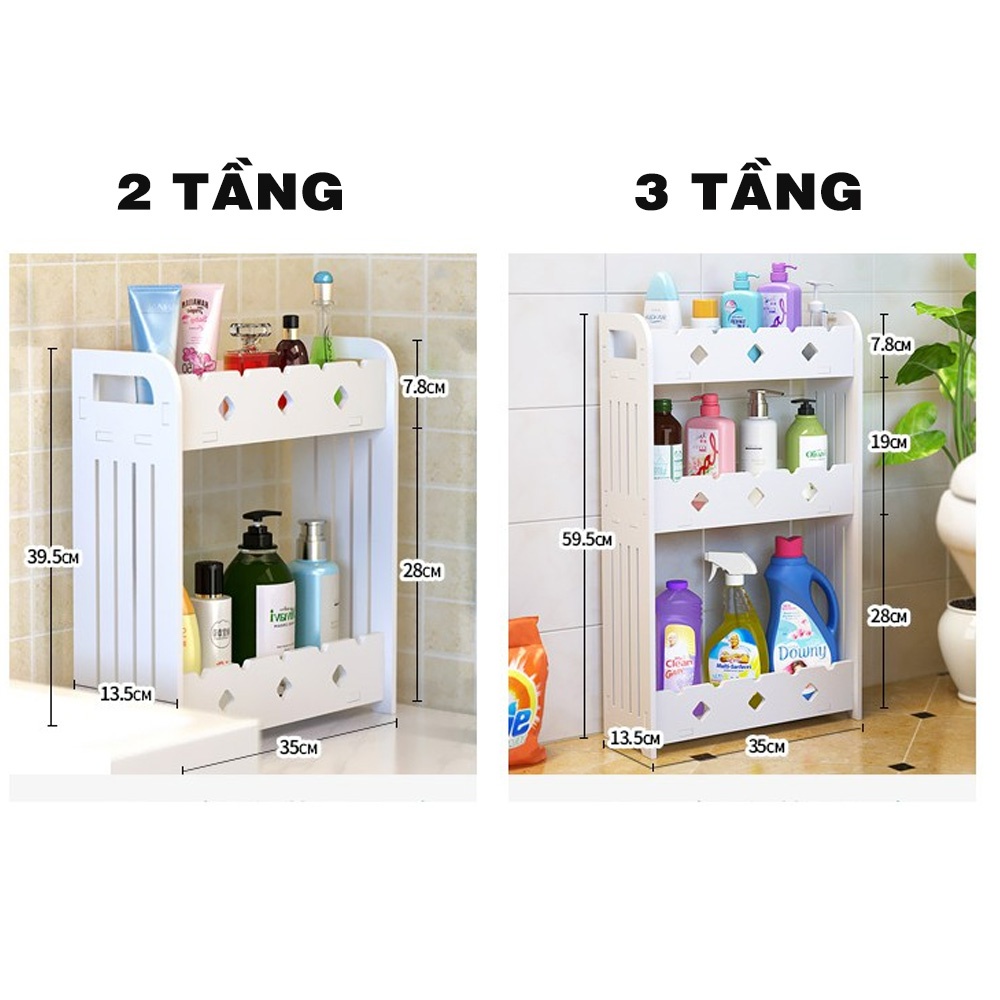 Kệ nhà tắm, kệ nhựa để đồ 3 tầng lắp ghép, di chuyển dễ dàng – SIG277/SIG278