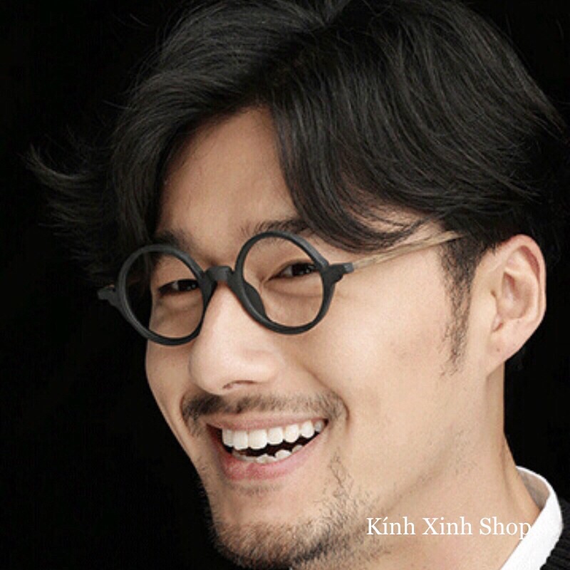 Kính Chống Ánh Sáng Xanh Mắt Tròn Nhỏ Phong Cách Nhật Bản