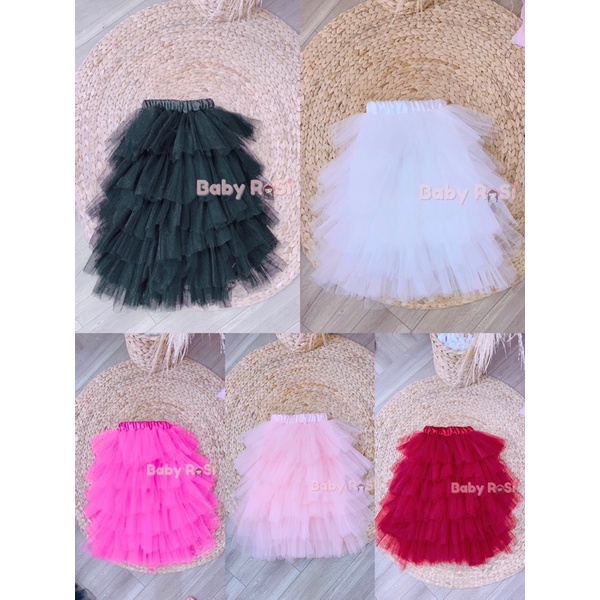 Chân váy tutu dài - bảng màu 1 cho bé gái