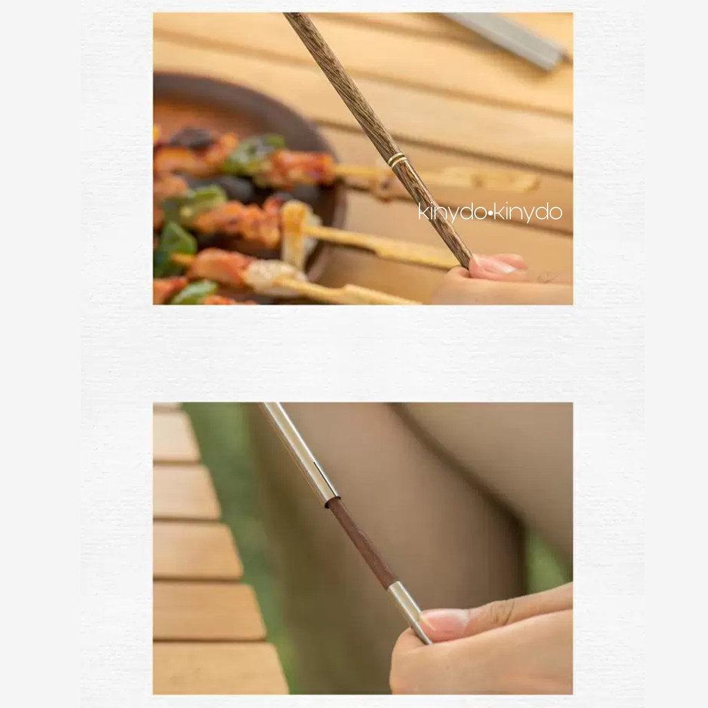 ĐŨA GỖ THÉP KHÔNG GỈ DU LỊCH GẤP GỌN TIỆN LỢI NHẸ CẮM TRẠI DÃ NGOẠI GLAMPING NATUREHIKE NH20CJ010