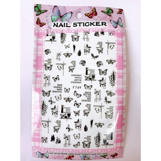Sticker nail dán móng mẫu hoa khô