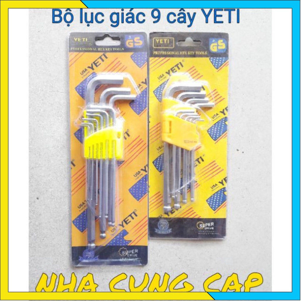 Bộ lục giác YETI  9 cây  loại dài hàng chất lượng USA