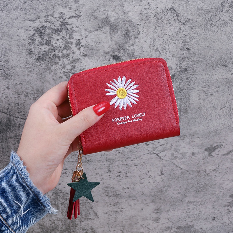 Ví Da Nhỏ Đựng Tiền Xu/Thẻ In Họa Tiết Dễ Thương Phong Cách Hàn Quốc Cho Nữ 020