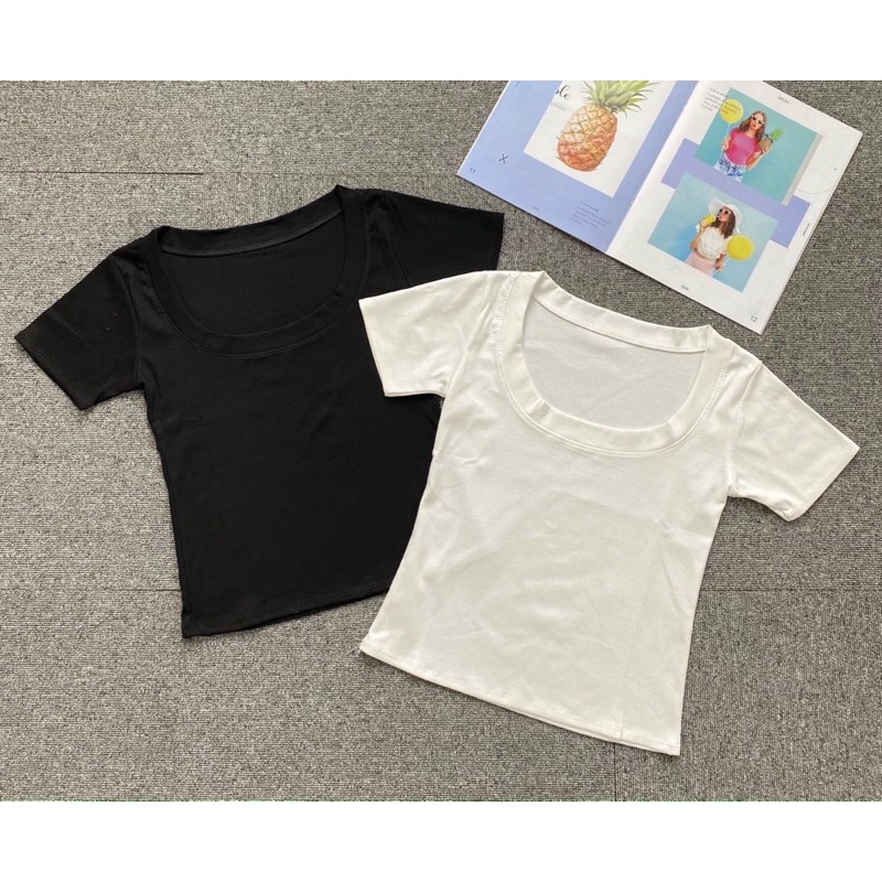 Áo cotton cổ vuông xịn- cực xinh [HOT NHẤT] chất siêu xịn
