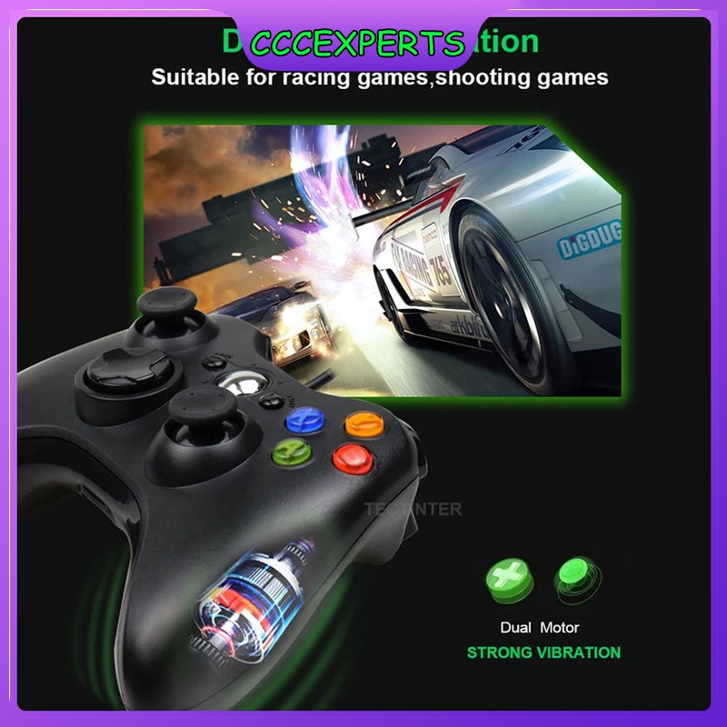 【CcExperts】BỘ ĐIỀU KHIỂN XBOX 360 Cần điều khiển USB có dây Hỗ trợ Tay cầm chơi game máy tính xách tay PC