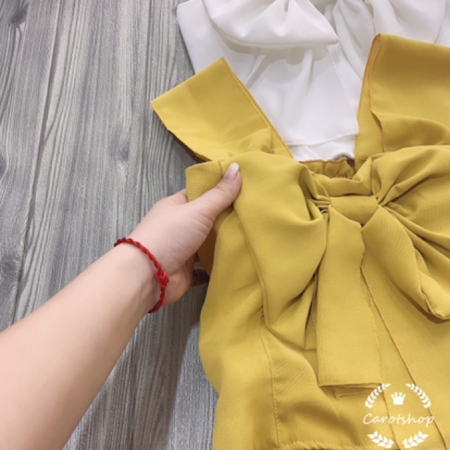 [ Mã WASTAPR giảm 10K đơn 50K] Áo 2 dây nơ ngực ( có mút ngực chất đũi ko nhăn ) hình thật - Carotshop | BigBuy360 - bigbuy360.vn