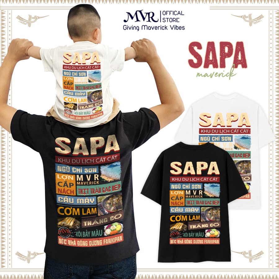 ÁO THUN Sapa - under form unisex ao cặp gia đình rộng tay dài lỡ genZ phông cotton fact localbrand MVR BB4299
