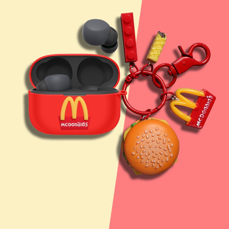 Sony LinkBuds S Case Cartoon Burger Keychain Pendant Sony LinkBuds S Silicone Soft Case Cover Cartoon Pokémon Creative Astronaut Pendant Sony LinkBuds S Headphone Case Cover Shockproof Shell Cover Sony LinkBuds S Cover