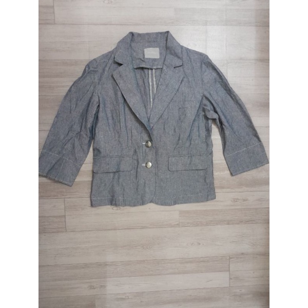 Crop blazer in gray vnxk áo khoác vest màu xám ghi form ngắn tay lửng hàng xuất Nhật cao cấp xuất khẩu dư xịn | BigBuy360 - bigbuy360.vn