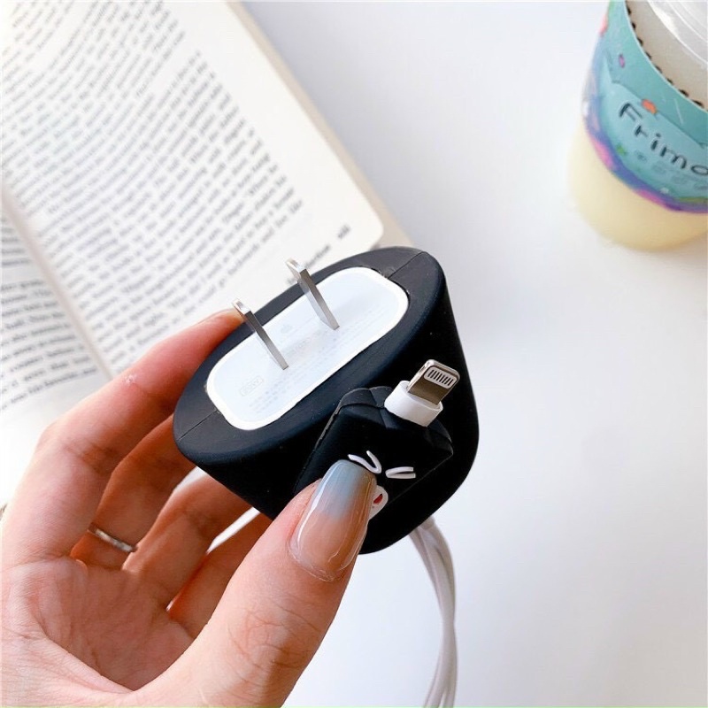 Bộ bảo vệ cốc sạc, dây sạc ,iphone ,đầu dây sạc iPhone chống dứt hình hoạt hình