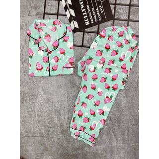 [Mẫu Ngẫu Nhiên] Đồ Bộ Mặc Nhà Pyjama Kate Thái Tay Ngắn Quần Dài