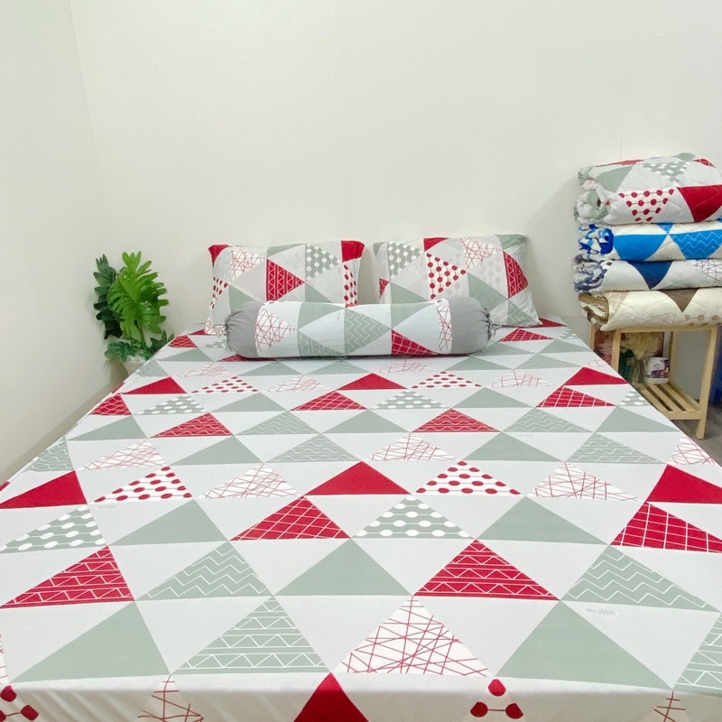 bộ drap thun hàn quốc mẫu tam giác (4 món) | BigBuy360 - bigbuy360.vn